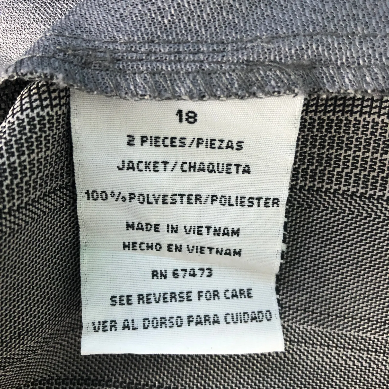 Danny & Nicole  Women's Gray Blazer Jacket Size 18 - Image 7