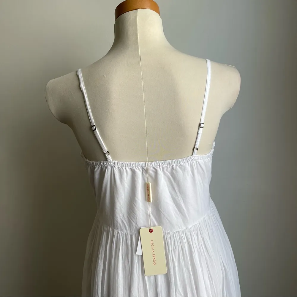 NWT Cecilia Prado Anthropologie White Cotton Maxi Summer Dress Boho Crochet XS - Image 5