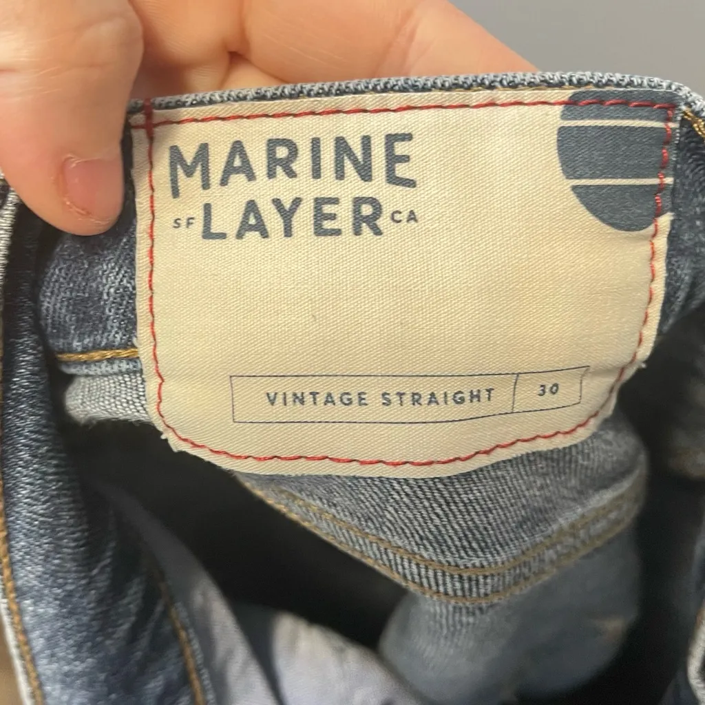 Marine Layer Women's Vintage Straight Denim Jeans High Waisted Size 30 - Image 4