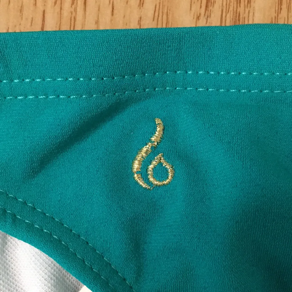 Bin 6 New Lo Swim Sport Training Swimsuit Bikini Bottoms Guadalupe Size Small Gold - Image 2