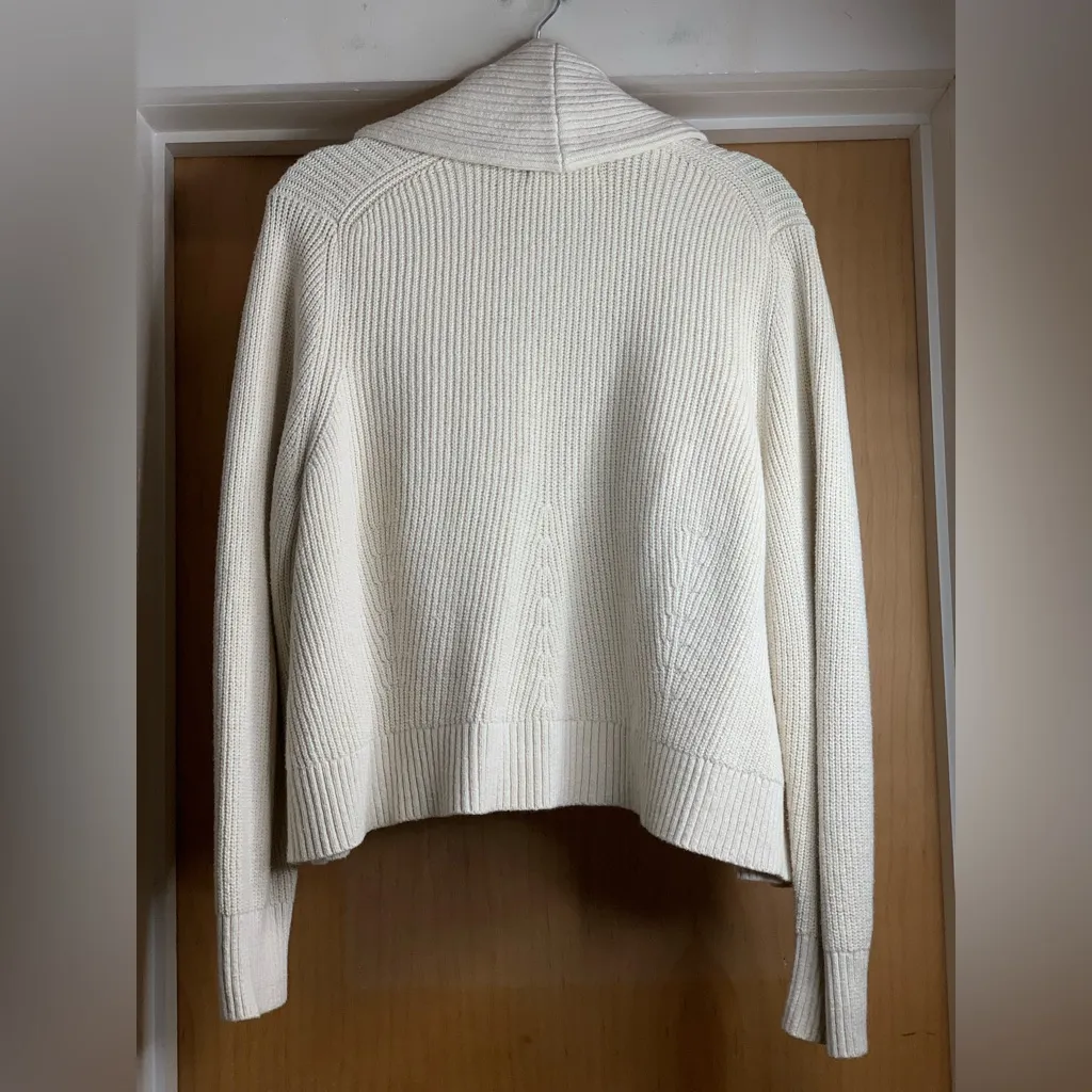 Banana Republic Cream Open Front Women's Knot Cardigan.  Size-X-Large - Image 4