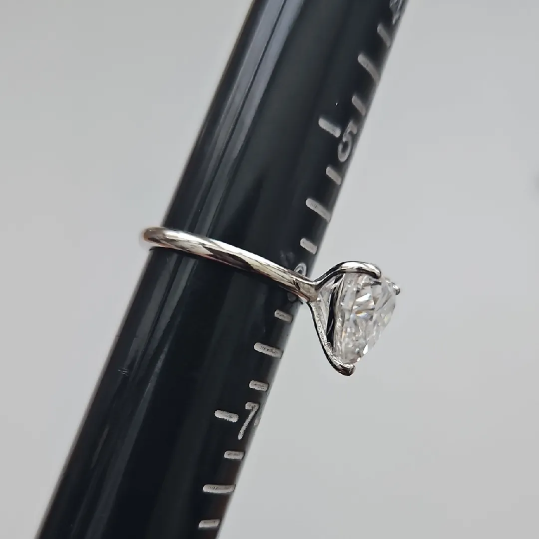 4ct Heart Moissanite Solitaire Ring Size 6 - Image 2