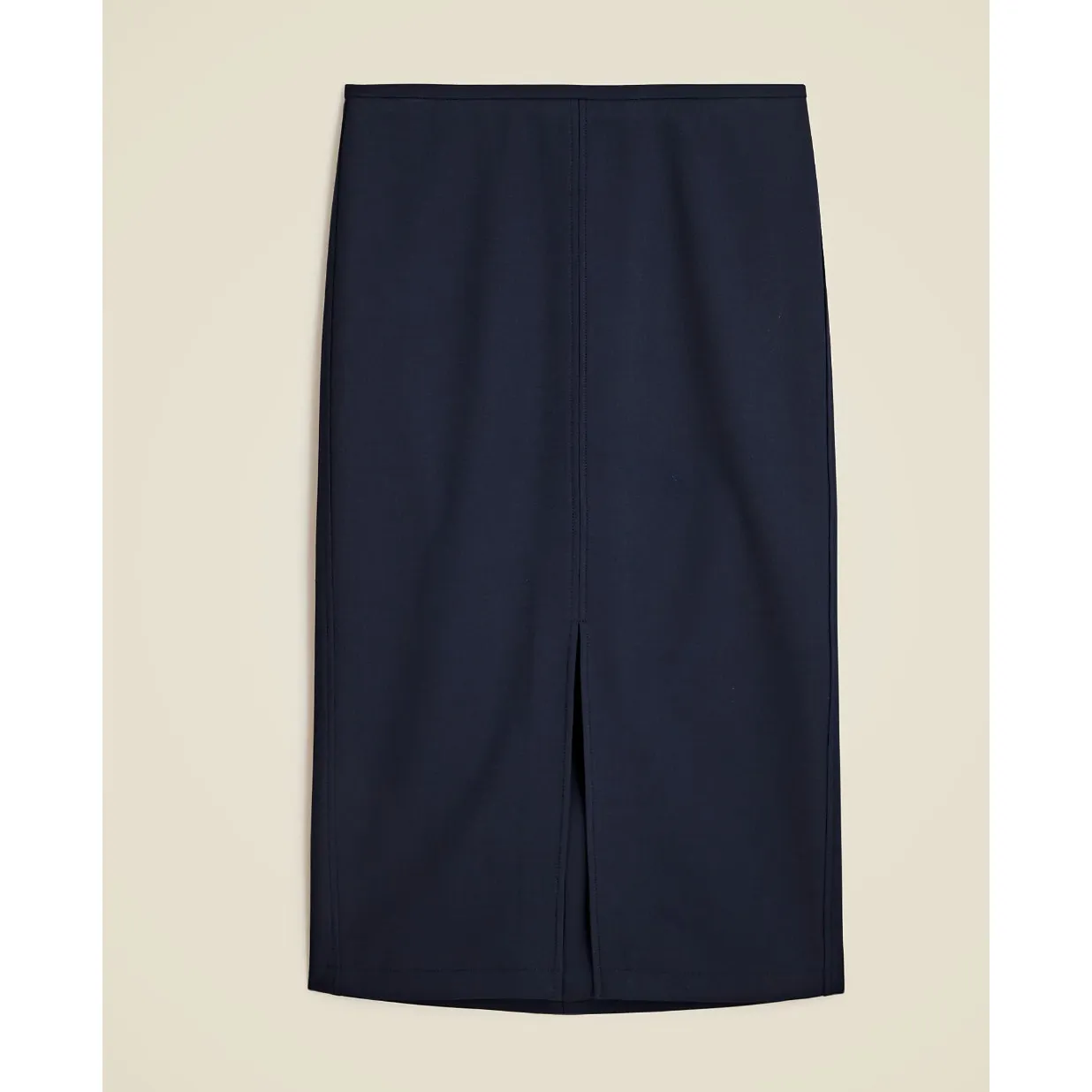 J.Crew Pencil Midi Skirt Four Season Stretch Navy Minimalist Classic US 12 NWT - Image 2