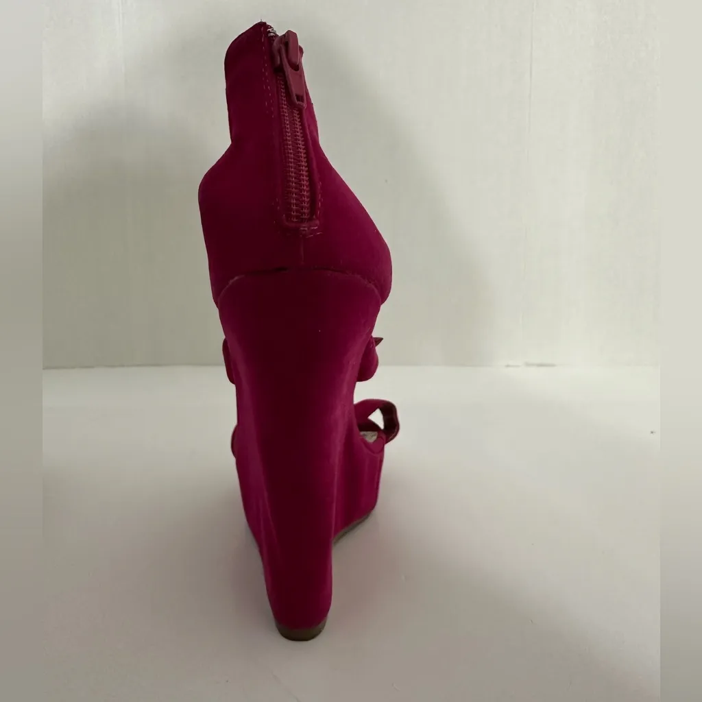 City Snappers Studded Platform Wedges Size 8.5 Spiked Heels Zip Back Rocker Y2K - Image 10