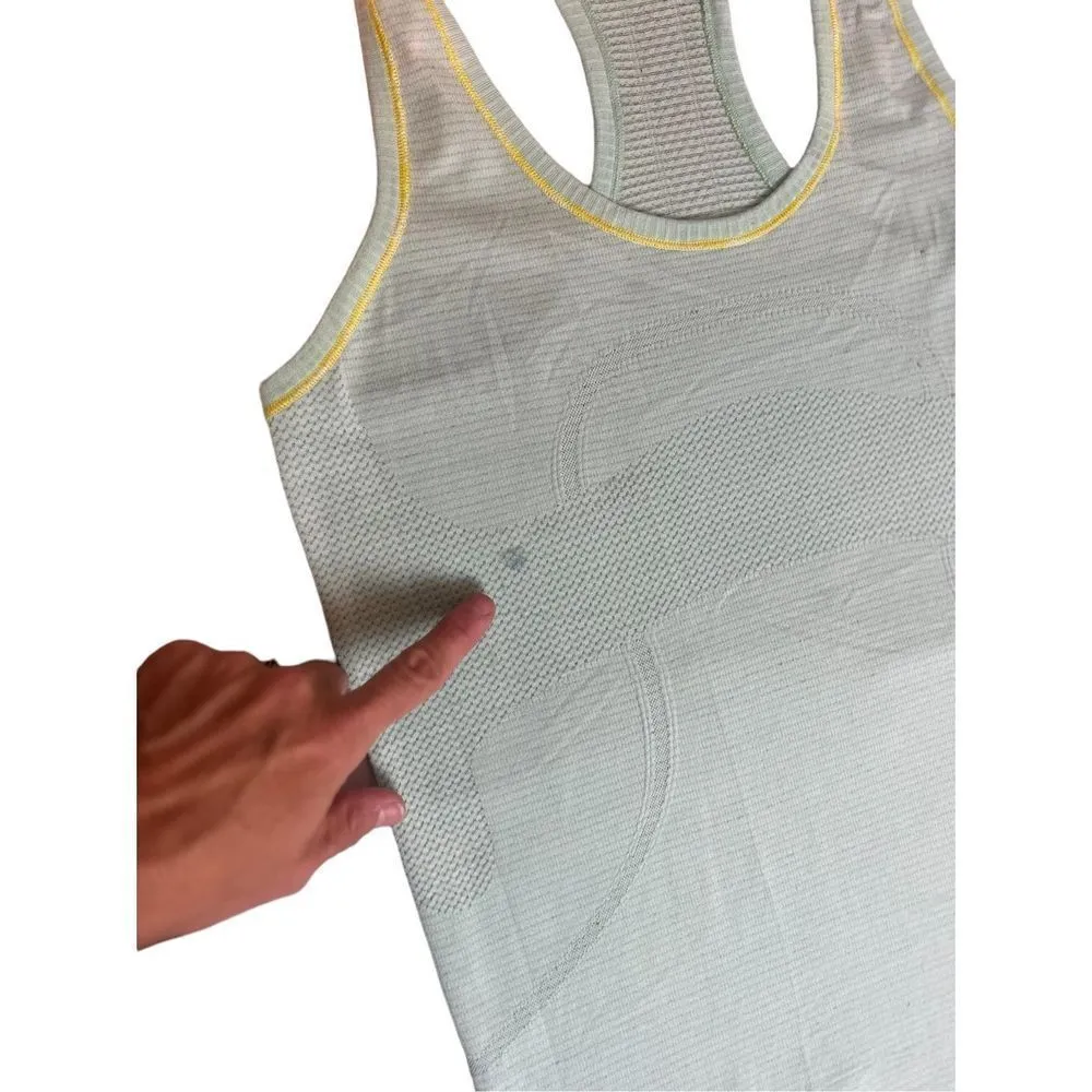 Lululemon swifty mint green size 6 - note pics (small stain) - Image 2