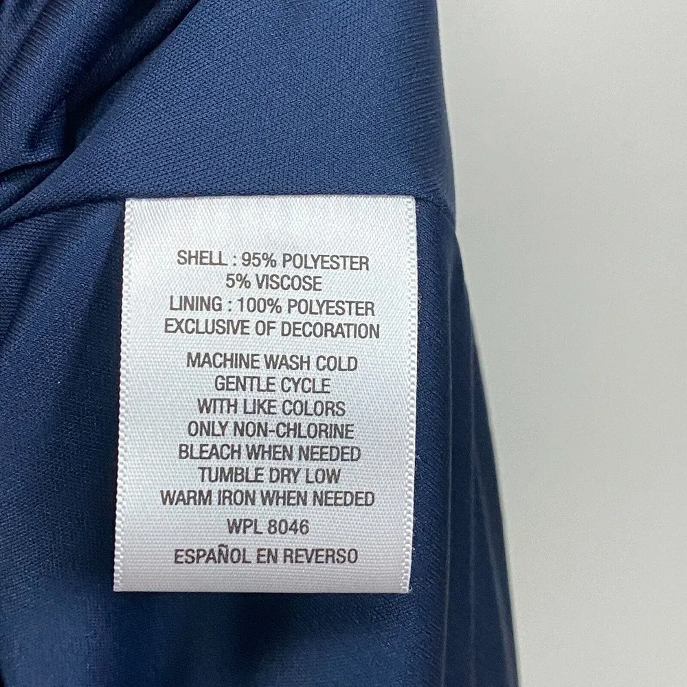 Maison Jules Women's XXL Blue Shadow Dot Sleeveless Asymetric Cut Front Dress - Image 10