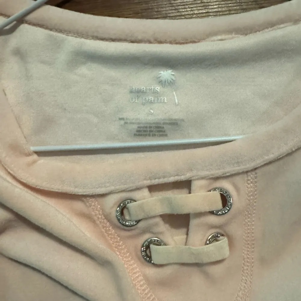 Hearts of Palm Pink 3/4 Long Sleeve Velvet Tee - Image 4