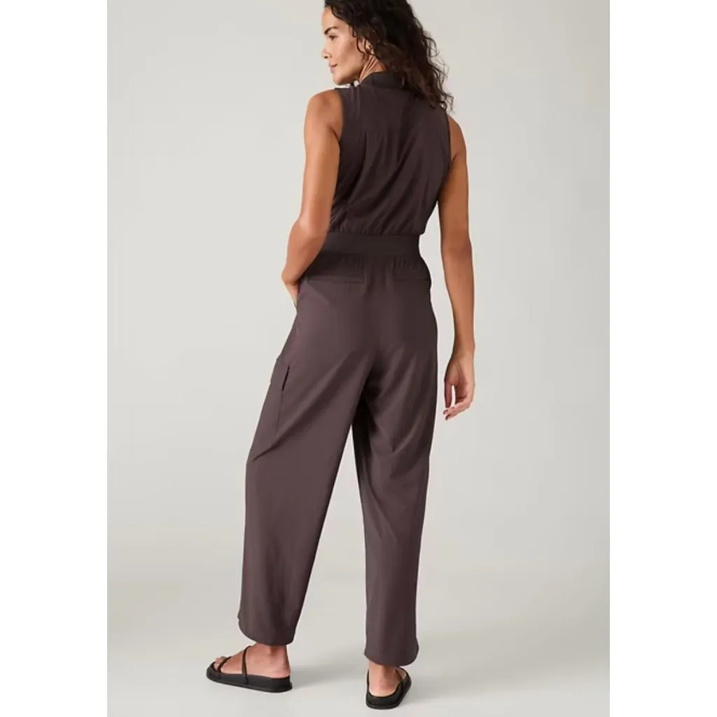 New Athleta 6 Brooklyn Utility Jumpsuit Shale Size 6 - Image 5