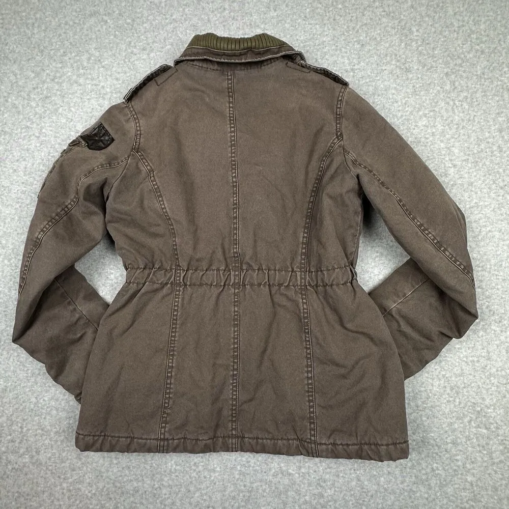 Buckle Brown Bomber Jacket - Image 2