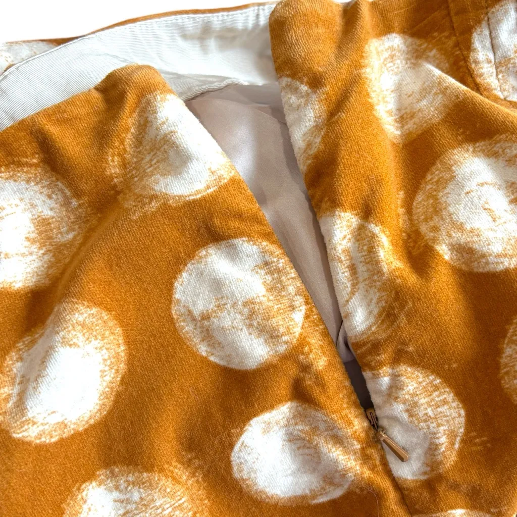 Maeve Anthropologie Orange & White Corduroy Skirt Womens size 4 - Image 12