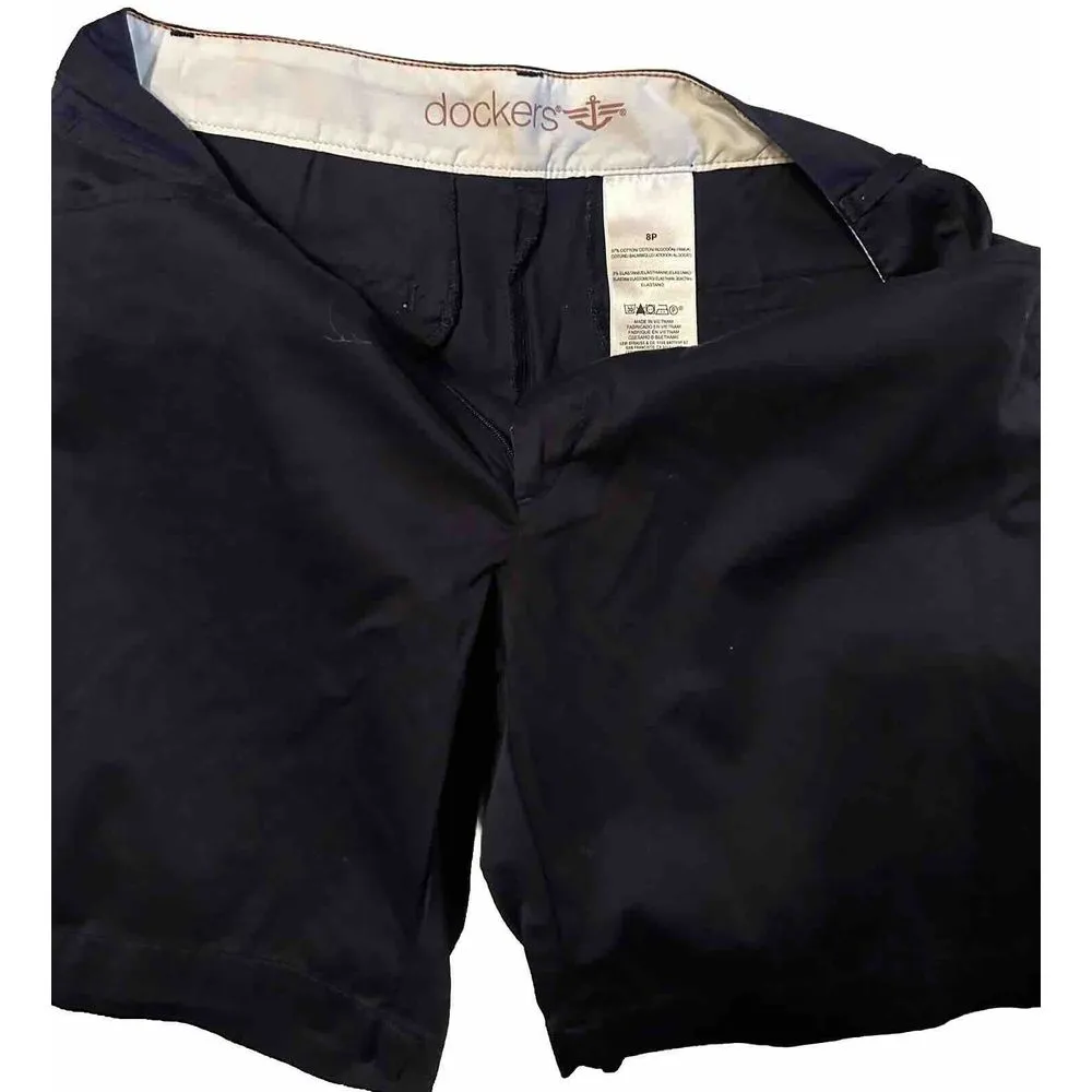 Dockers Women's Shorts‎ Size 8p,  Navy Blue, Cotton,Elastane - Image 2