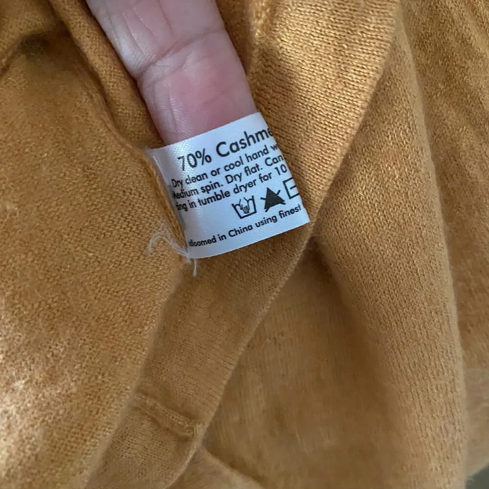 Eskandar Size L Cashmere Silk Boxy Fit Crewneck Sweater Butterscotch TINY FLAW Tan Size L - Image 4