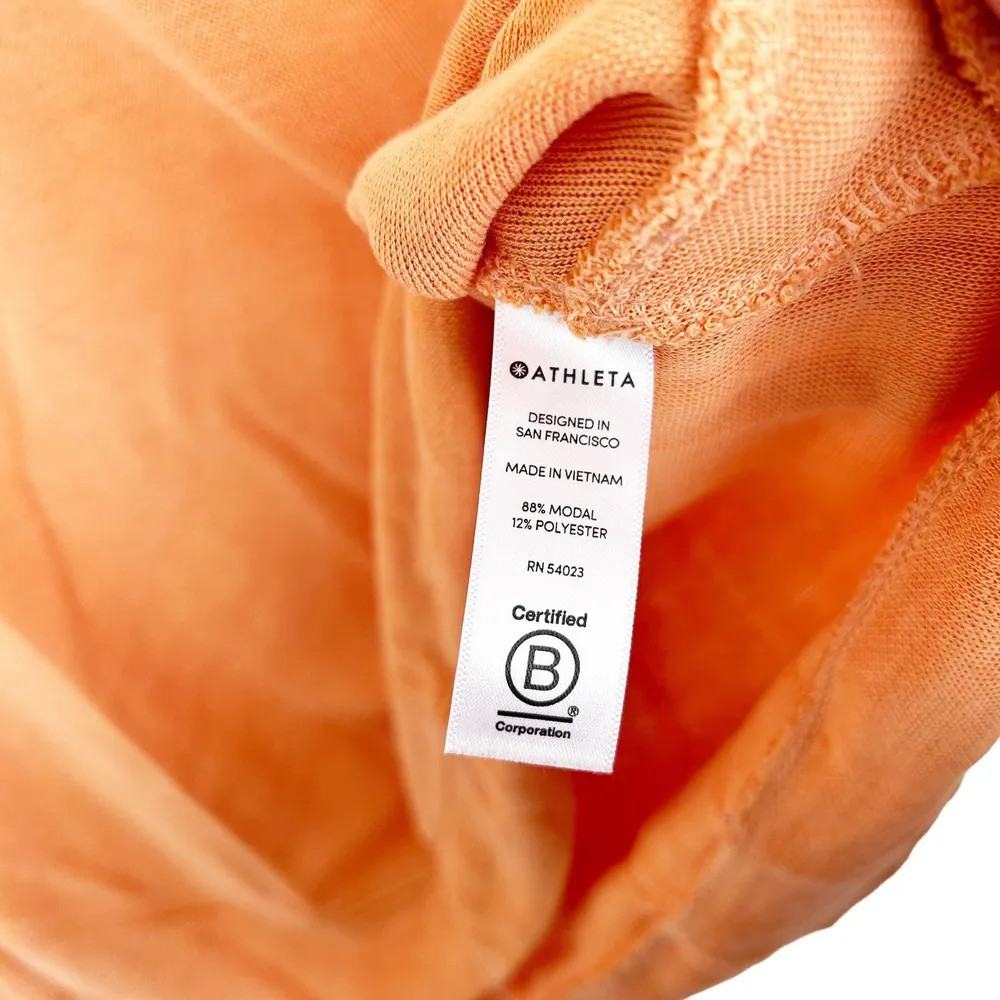 Athleta Orange Coaster Luxe Recover Sweatshirt Sz ST - Image 3