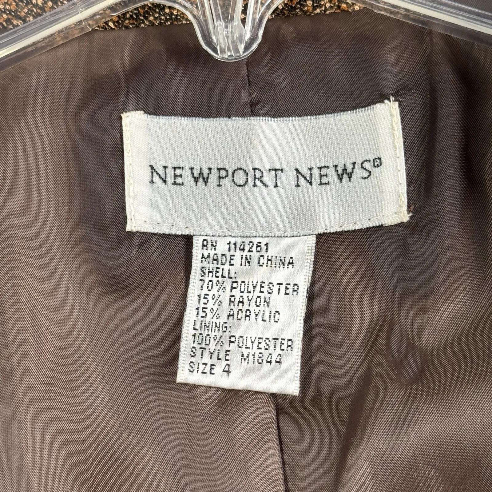Newport News Coat Womens 4 Brown Embroidered Floral Long Jacket Boho Cottagecore - Image 7