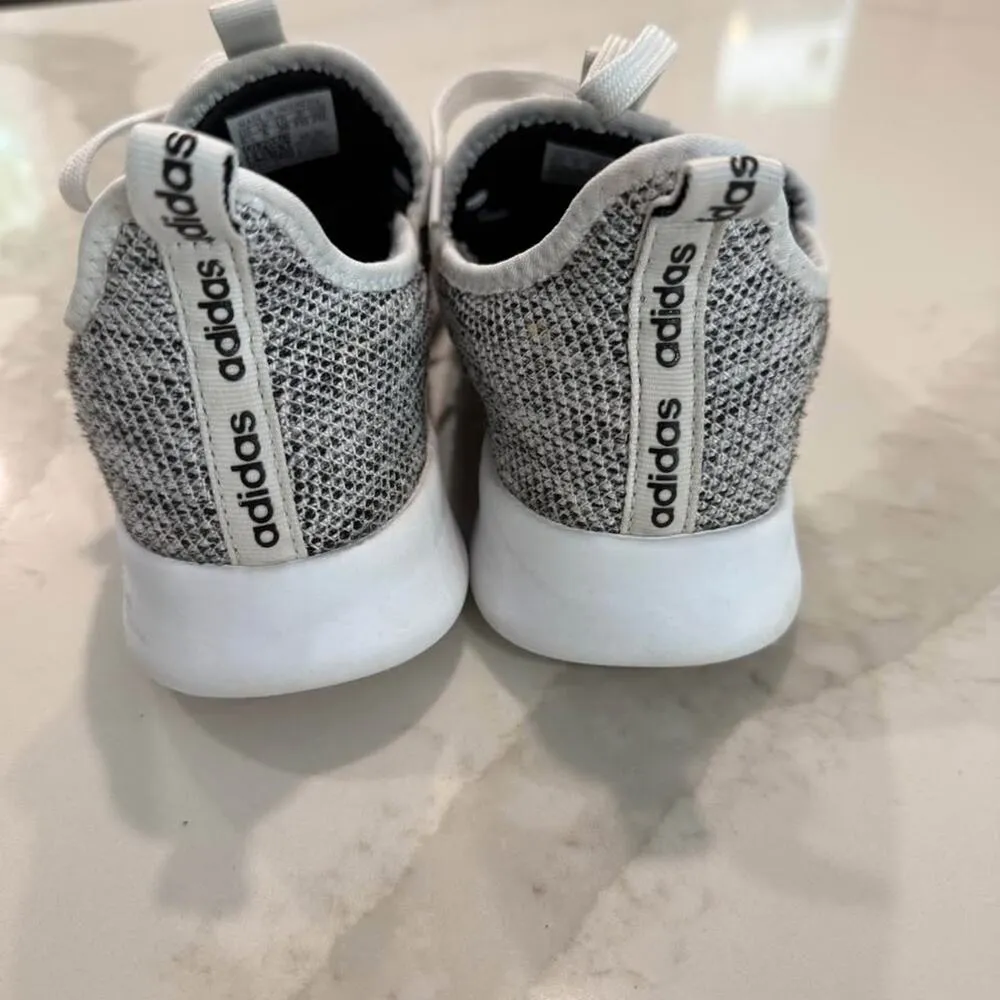 Adidas Cloudfoam Athletic Running Shoes Womens 6.5 Gray/White Lifestyle Sneakers - Image 3