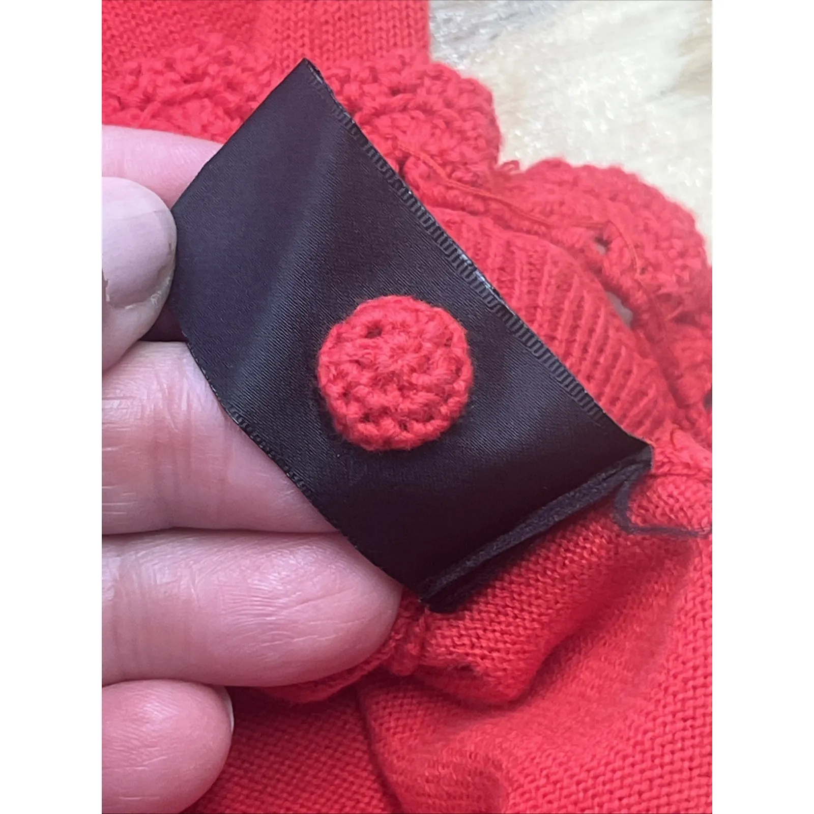 VTG Michael Simon Cardigan American Flag Embroidered Sequin Patriotic Sweater XL Red - Image 9