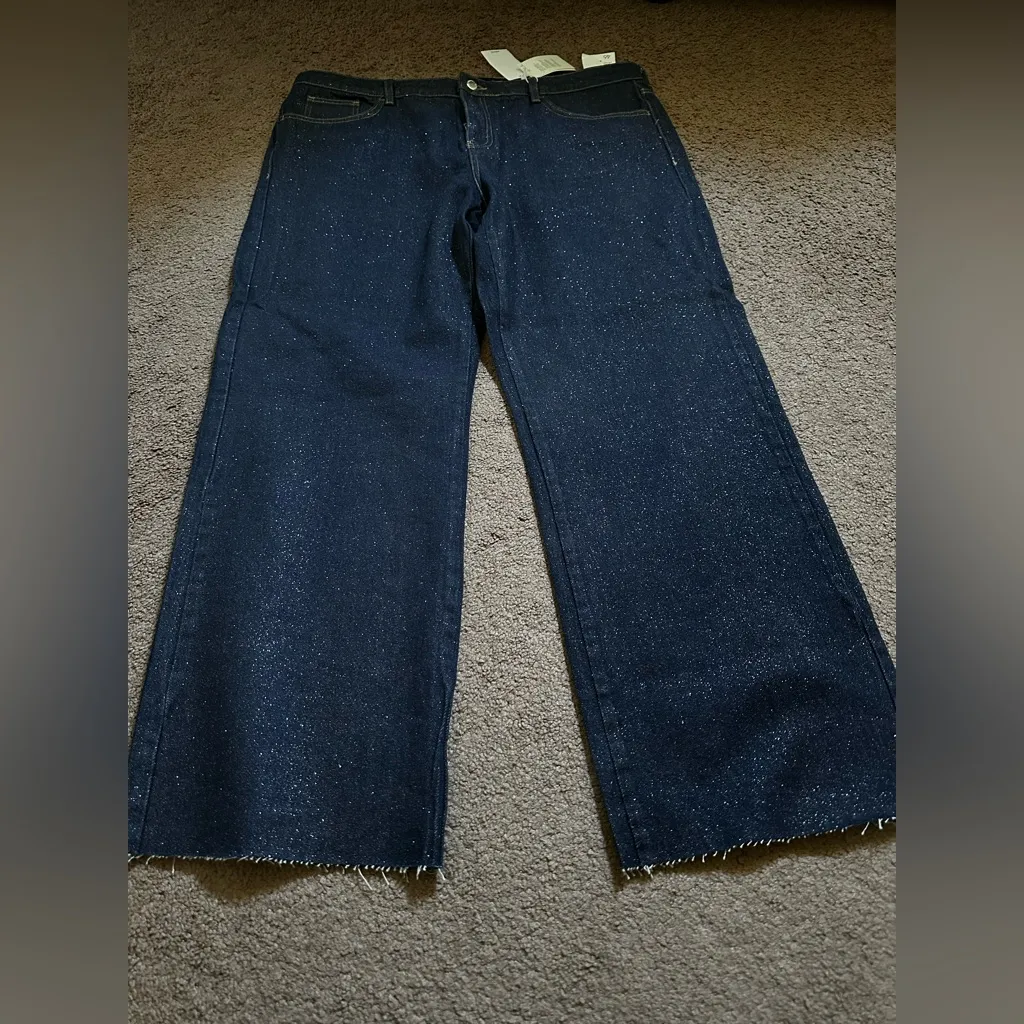 Mango glitter detail jeans. - Image 9