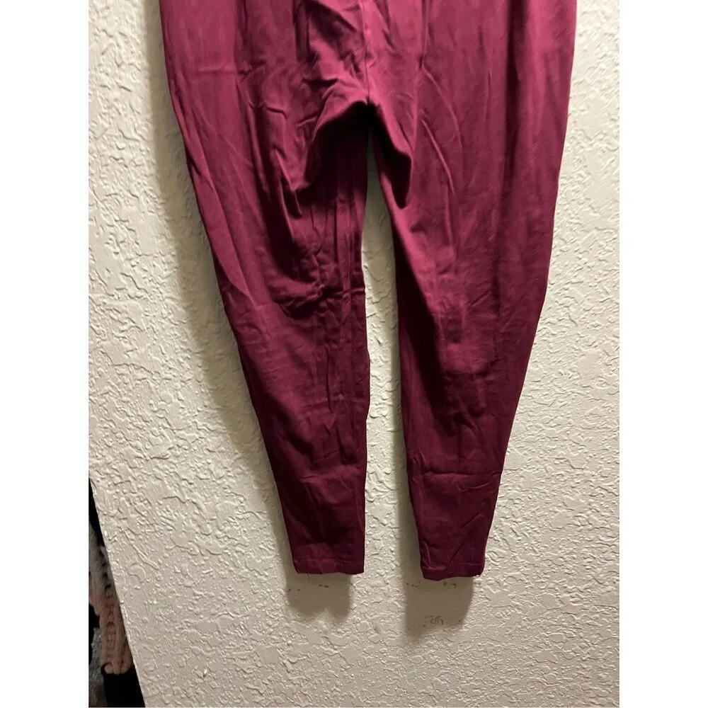 Zenana Maroon Leggings Woman’s Size 2X - Image 9
