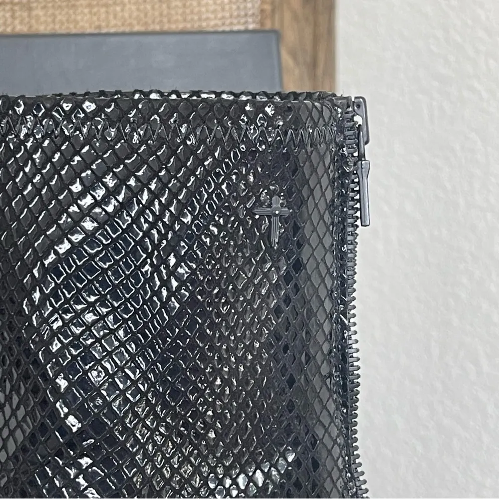 NIB RTA WOMEN SHORT COUNTRY WESTERN BLACK PATENT LEATHER BOOTS SZ 37 7 - Image 8