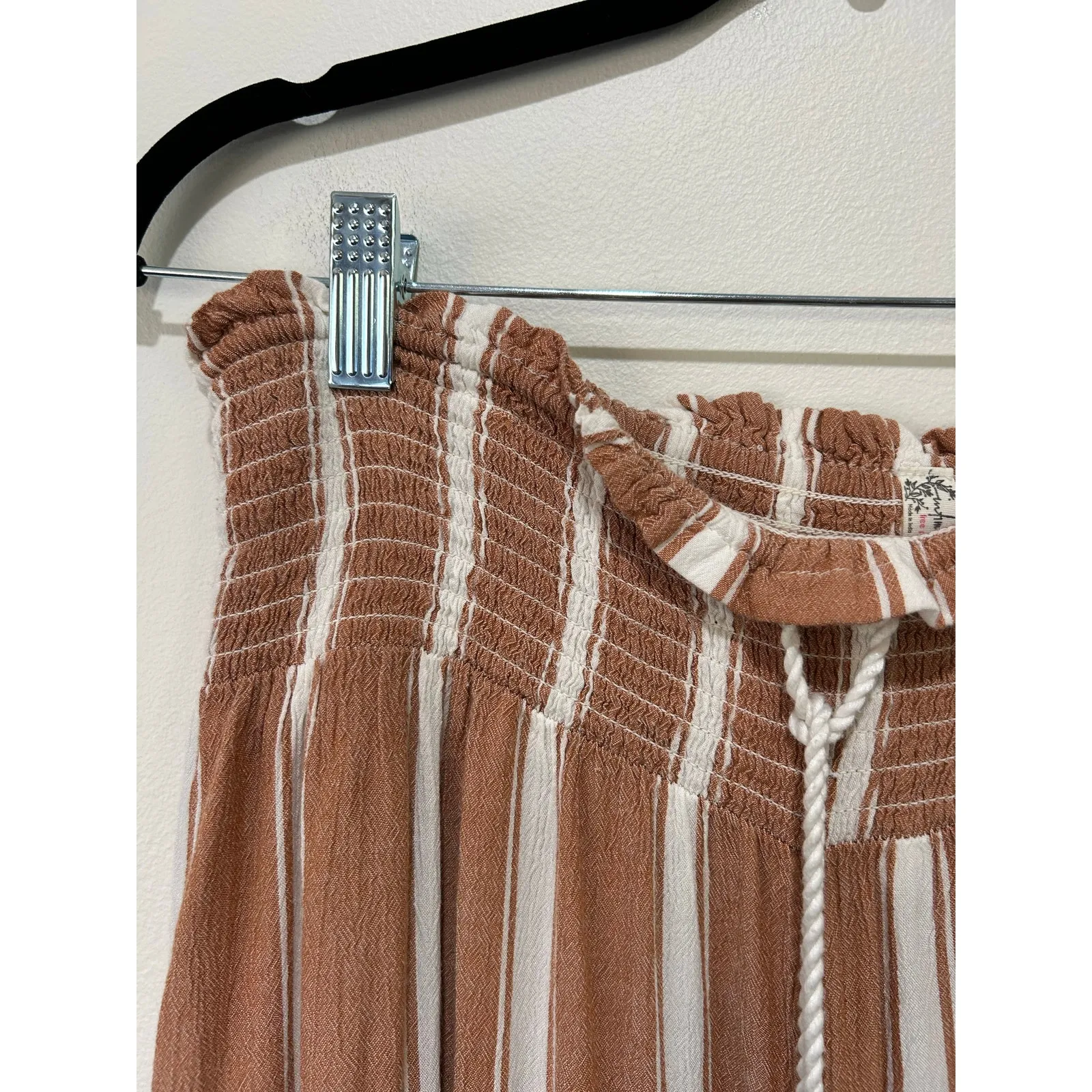 Intimately Free People Brown & White Striped Wide Leg Pants - S - Image 3