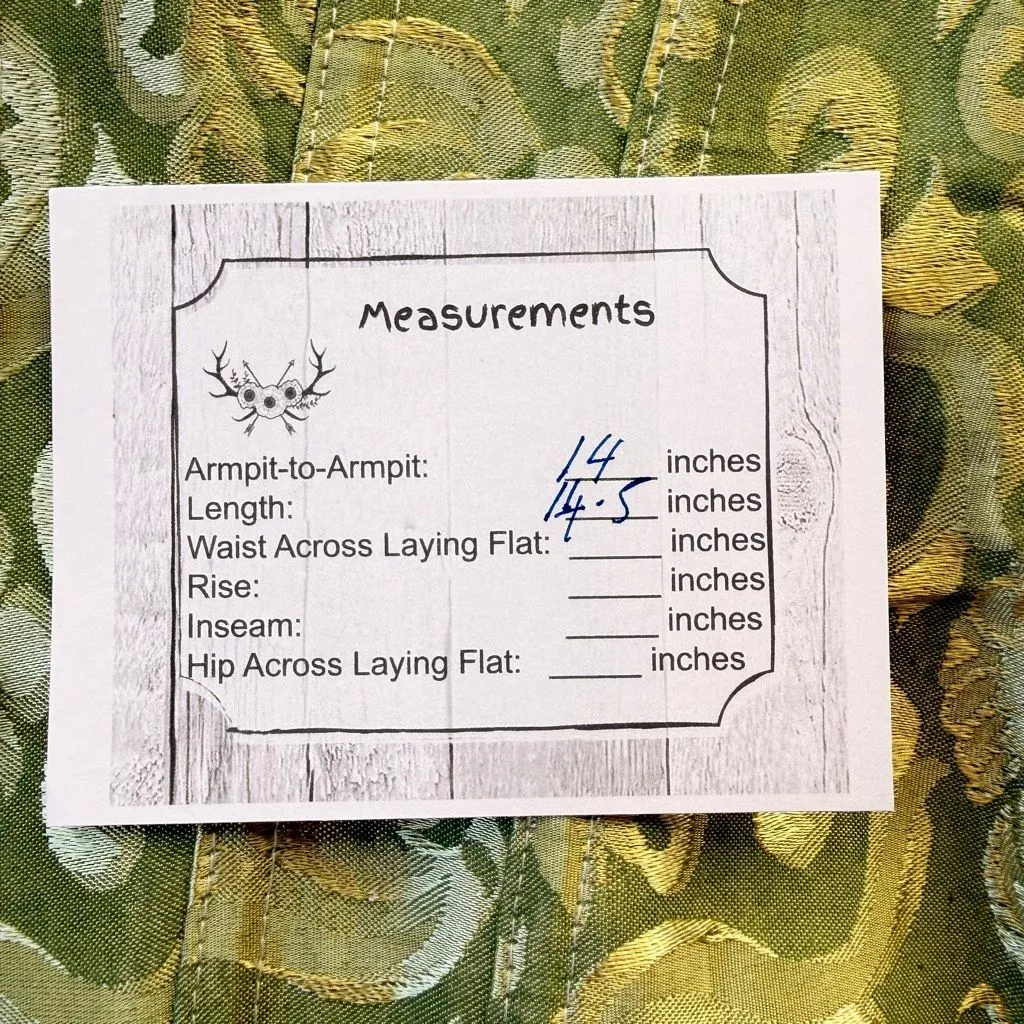 Hook Lace Canvas Sexy Brocade Waist Training Corset Green Sz S #2547 - Image 12