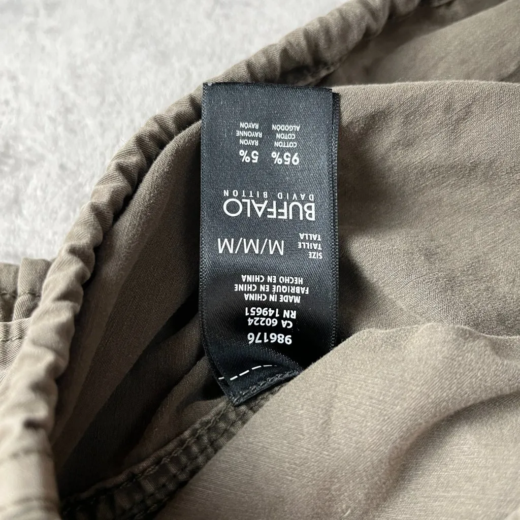 BUFFALO David Bitton Military Utility Jacket Women’s M Green Y2K Twilight Grunge - Image 9