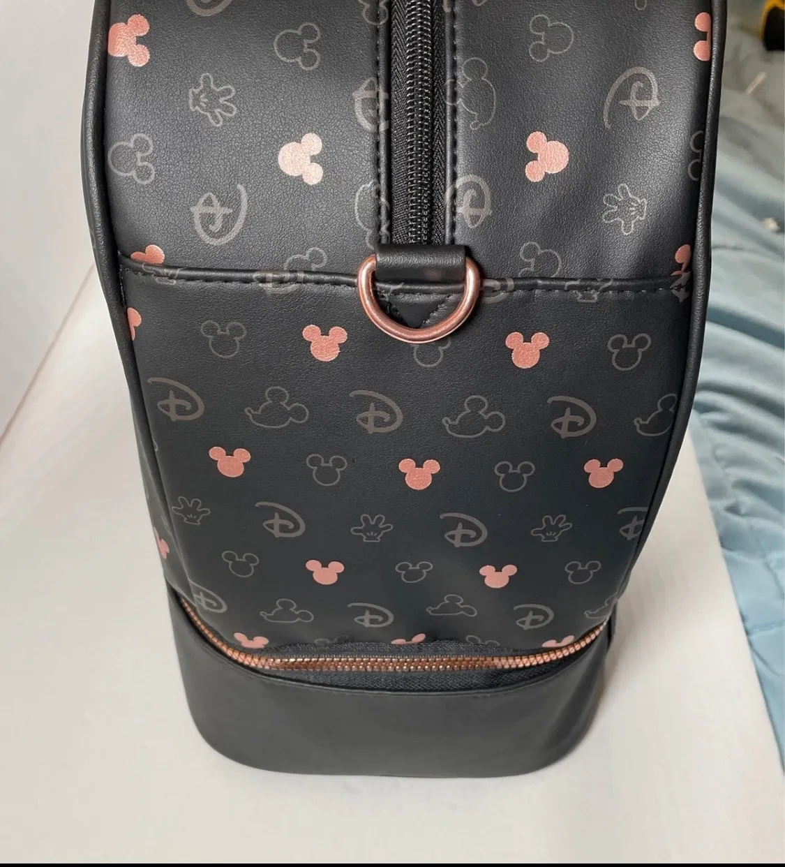 Black/Rose Gold Weekender Bag - Image 6