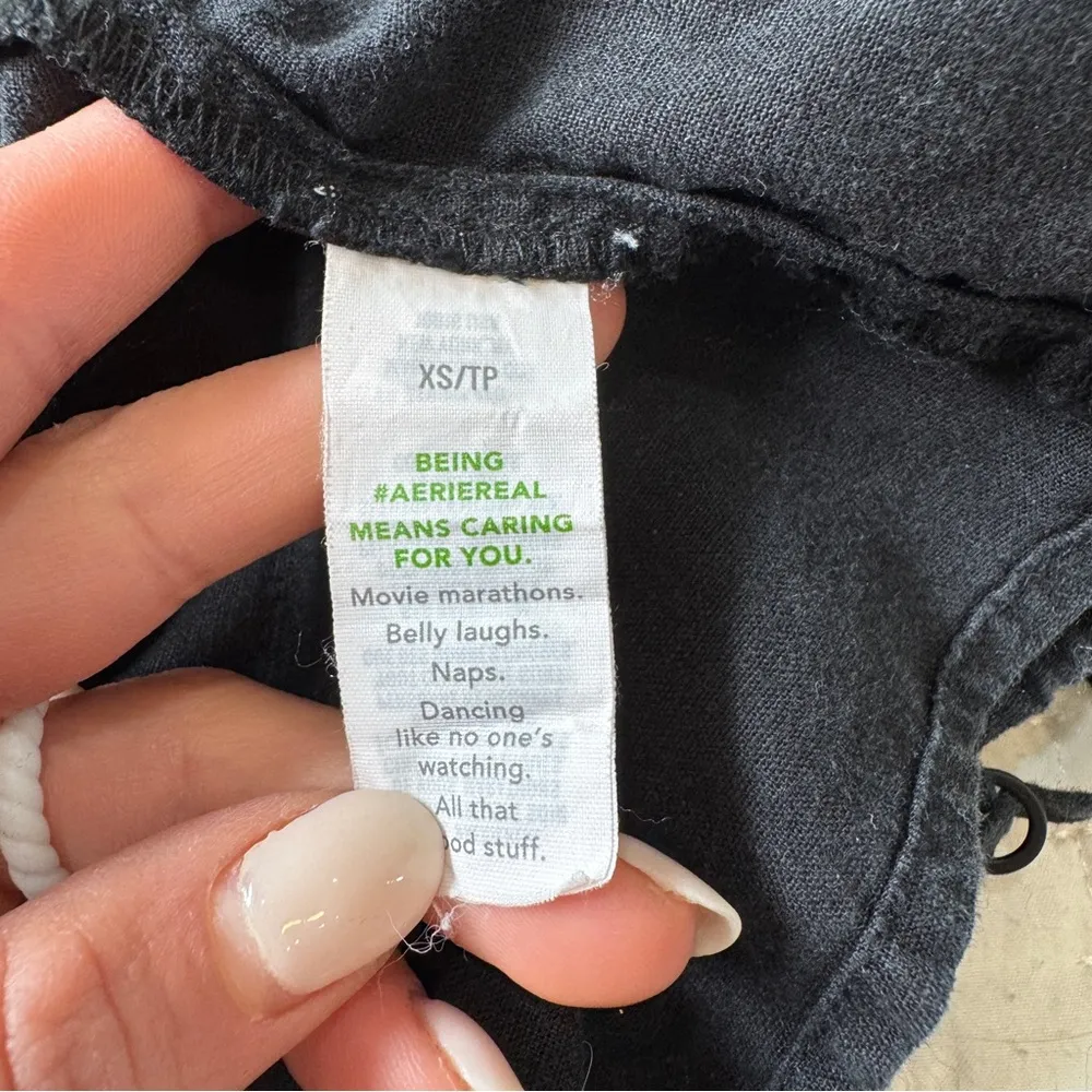 Aerie Side Cut Out Mini Sundress Black XS - Image 11