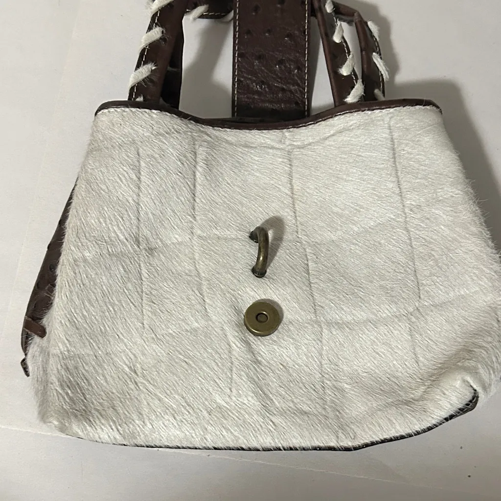 Kate Landry White and Brown Shoulder Bag - Image 3