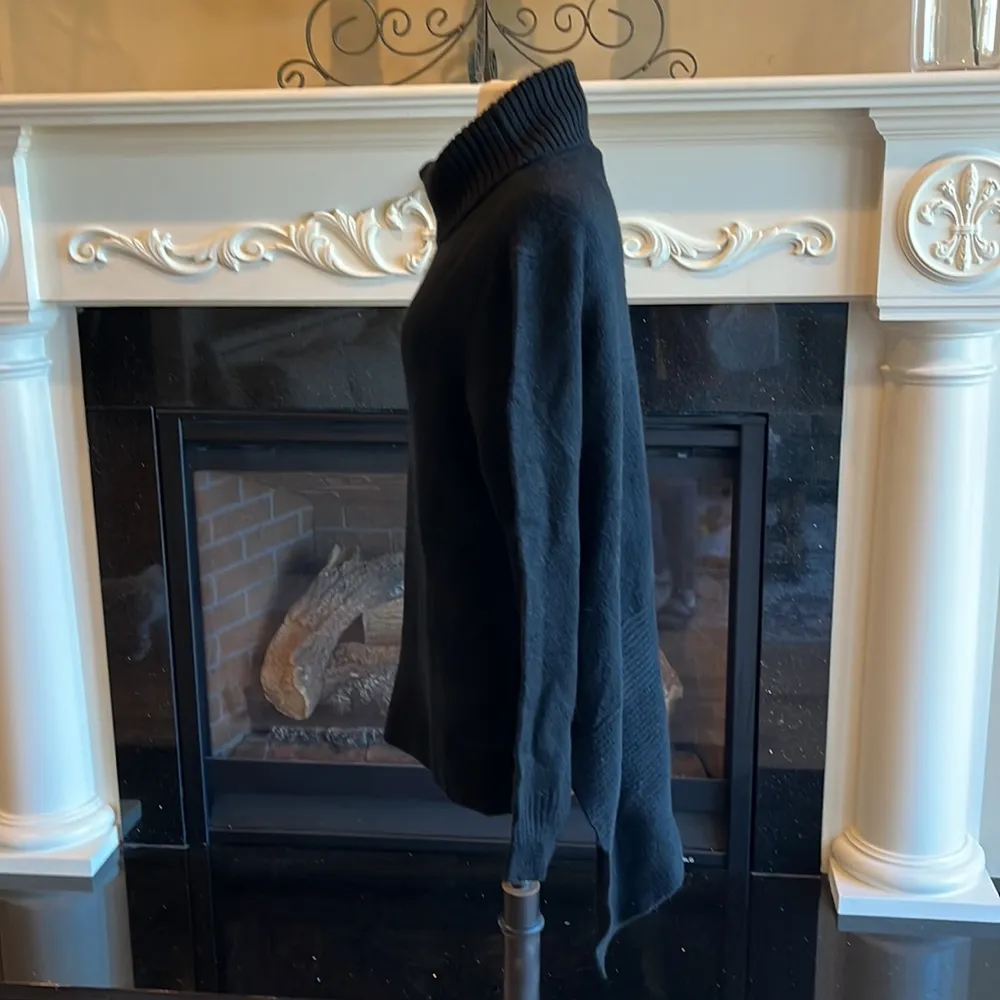 Black Cozy Up Sweater Cowl Neck Pullover Womens Medium - Image 3