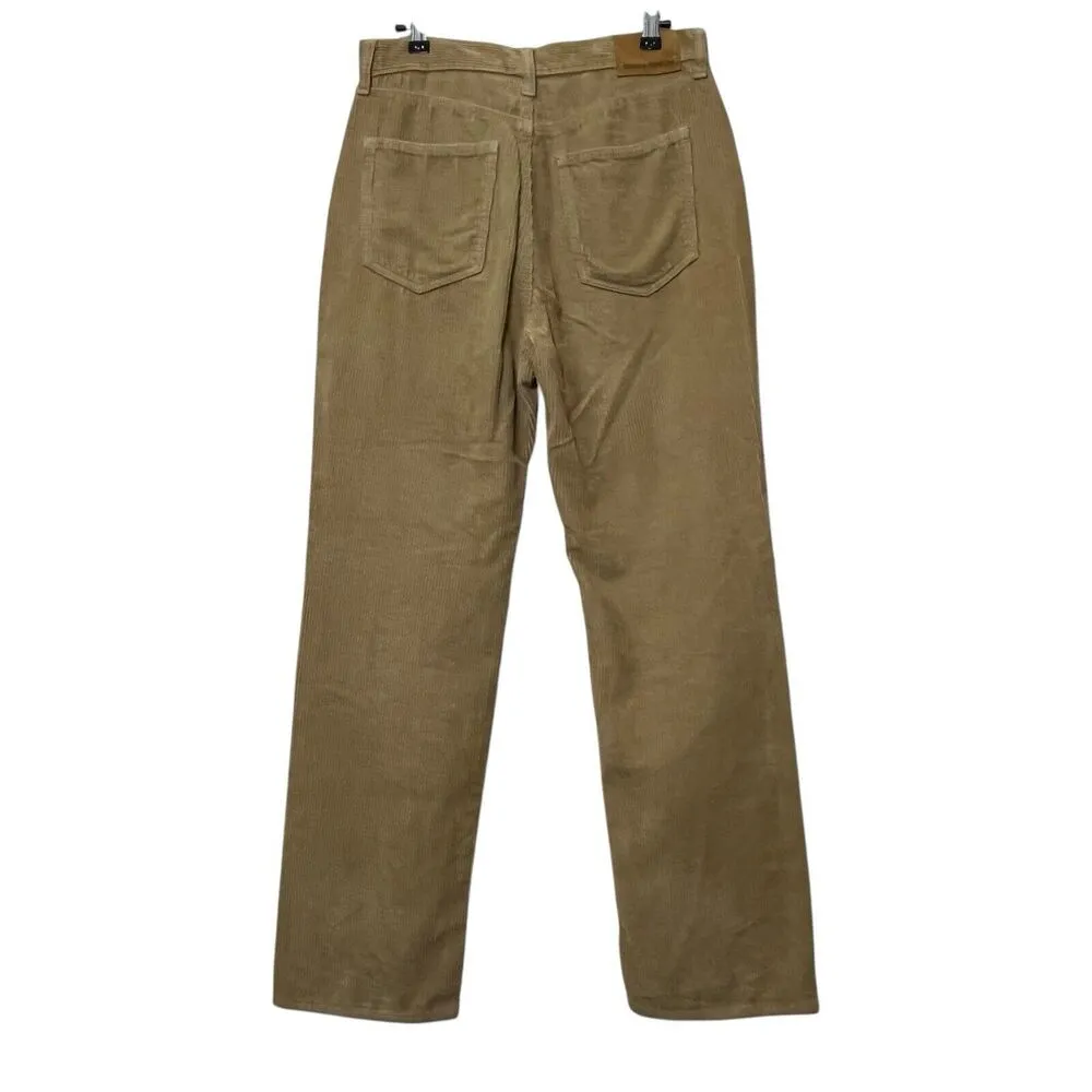 Aritzia Denim Forum Joni Corduroy Pants Women’s Size 27 Tan High Rise Loose Fit - Image 3