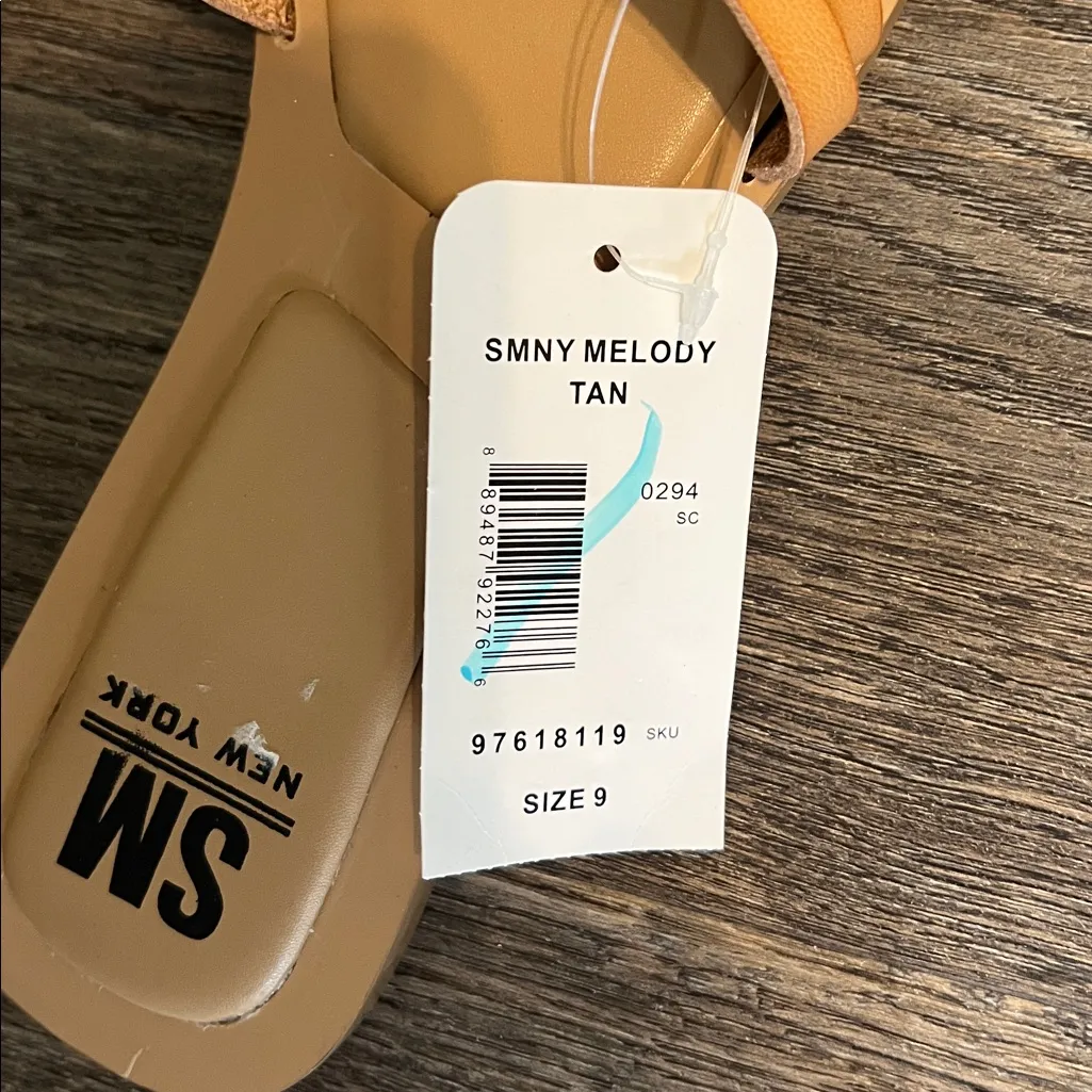 Steve Madden SM New York Women's Melody Tan Sandals Size 9 NWT - Image 3