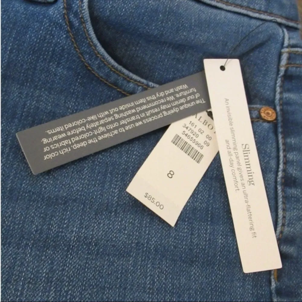 Talbots womens size 8 Pedal Pusher jean cropped blue jeans crop stretch NWT - Image 8