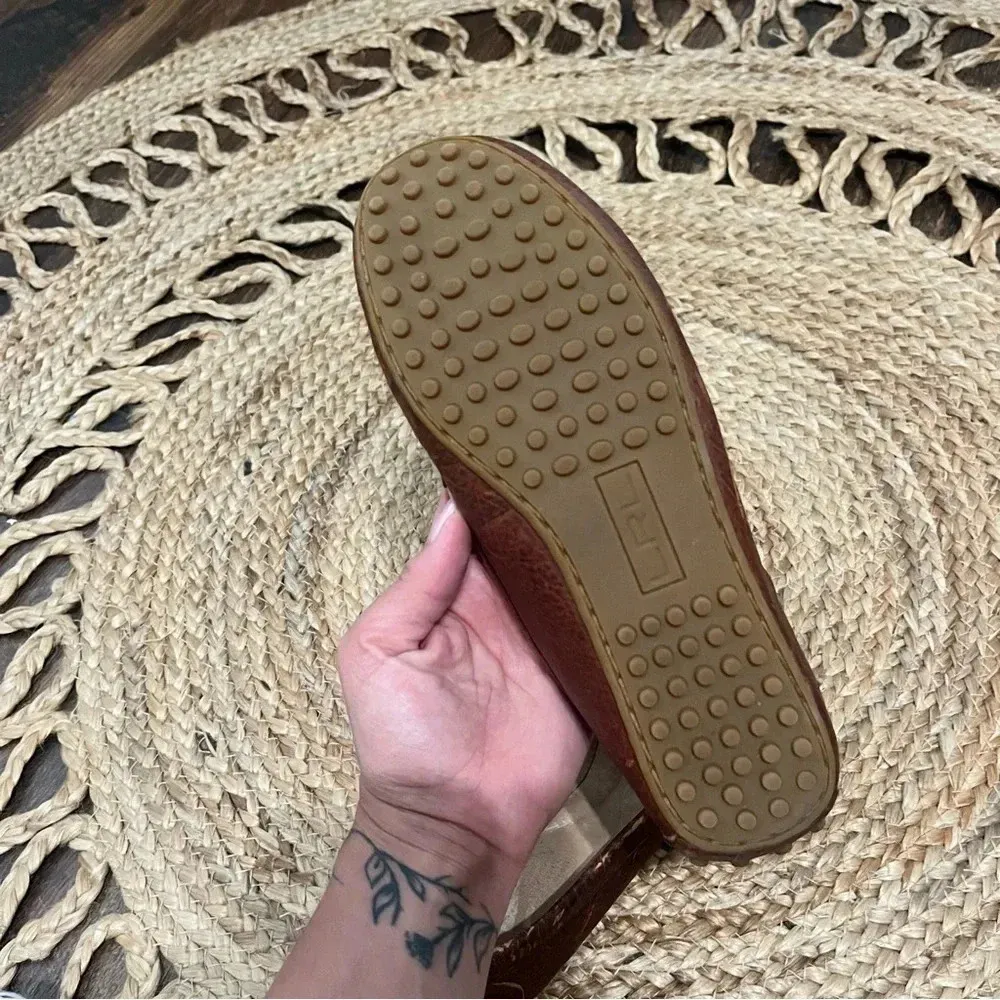 LRL Ralph Lauren Belen Penny Loafers Brown Leather Moc Round Toe Shoes 6 B - Image 5