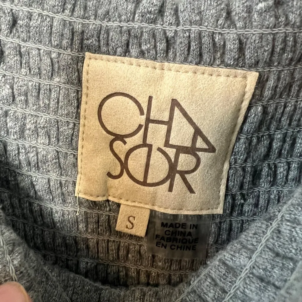 Chaser Smocked Wide Leg Jumpsuit Romper Size S Gray‎ NEW - Image 3