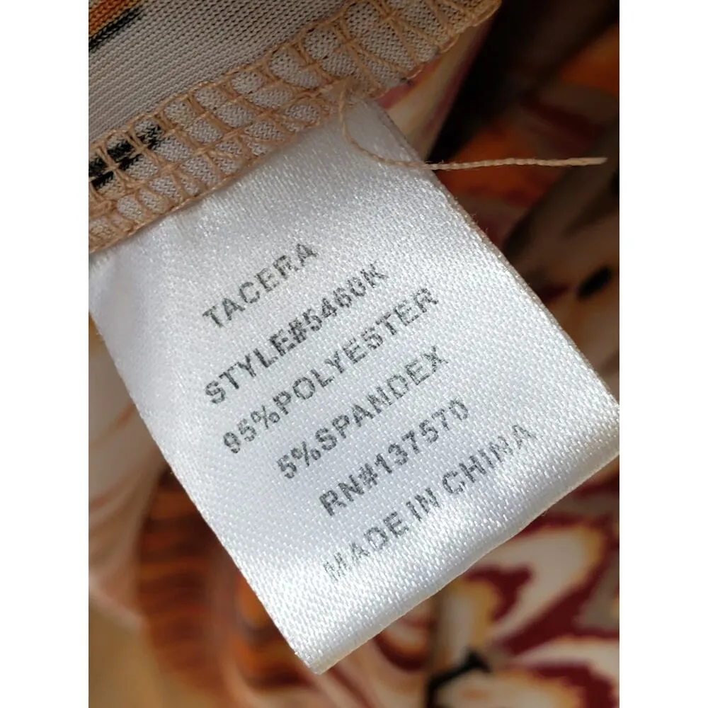 Tacera Midi Dress Womens S Multi Patterned Polyester Foldable Sleeve Quarter Zip - Image 6