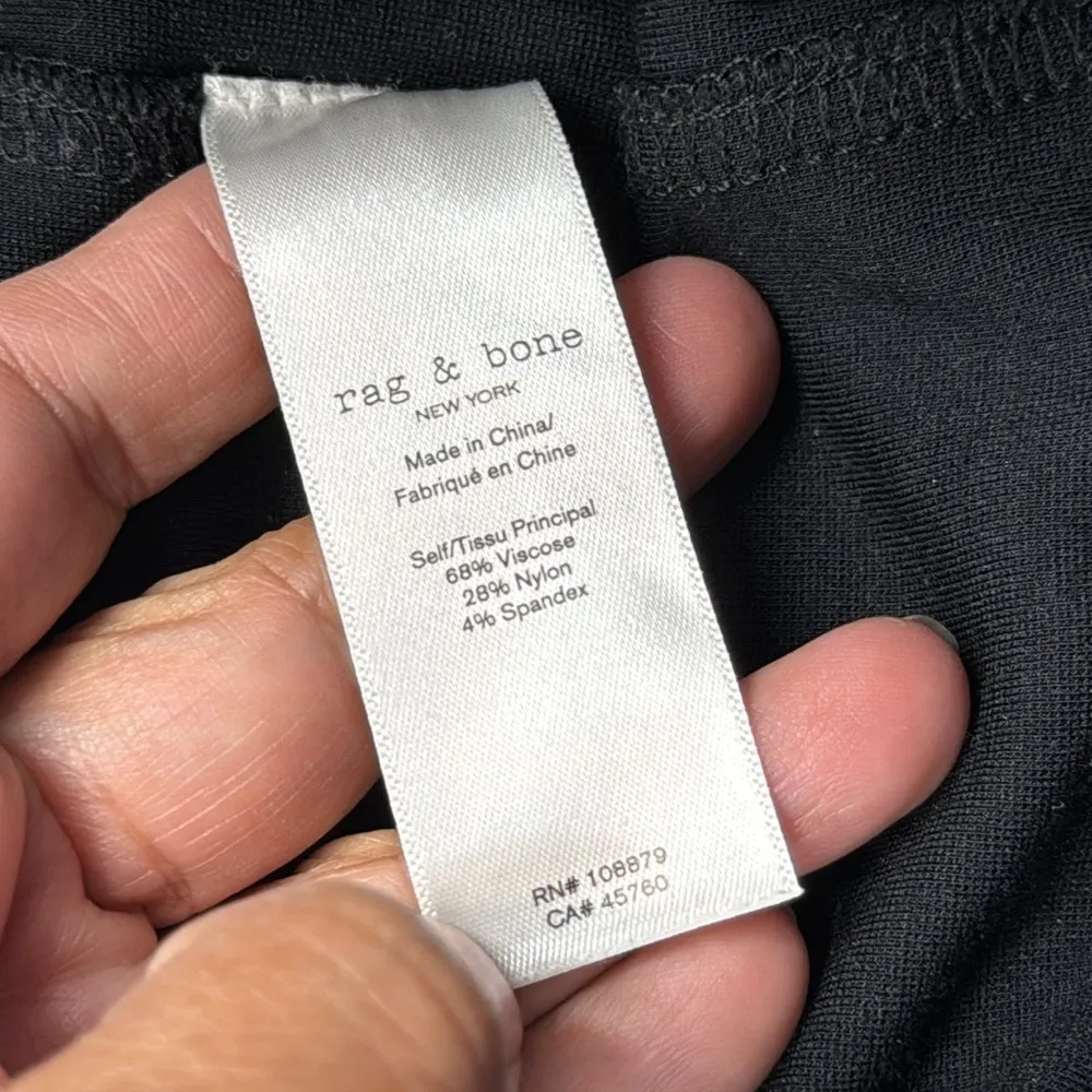 Rag & Bone Sunday Black Leggings w/ Logo Size Med EUC Original Retail $350 #2886 - Image 6