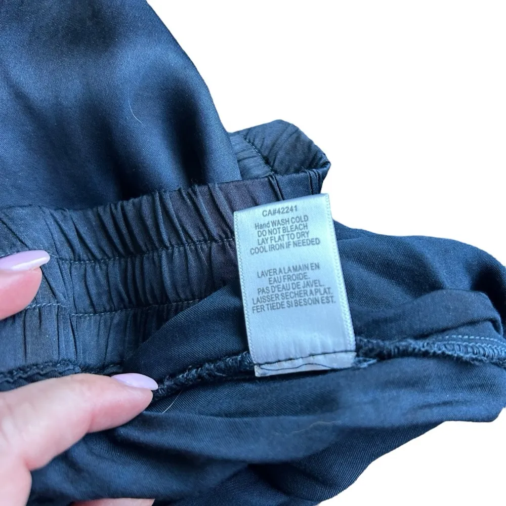 Young Fabulous & Broke Pull On Satin Cargo Pants in Black Size XS - Image 3