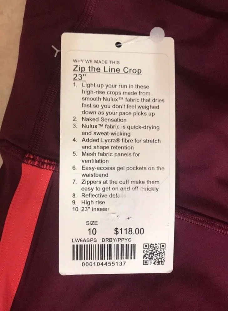 Lululemon Legging Capris Sz 10 - Image 5