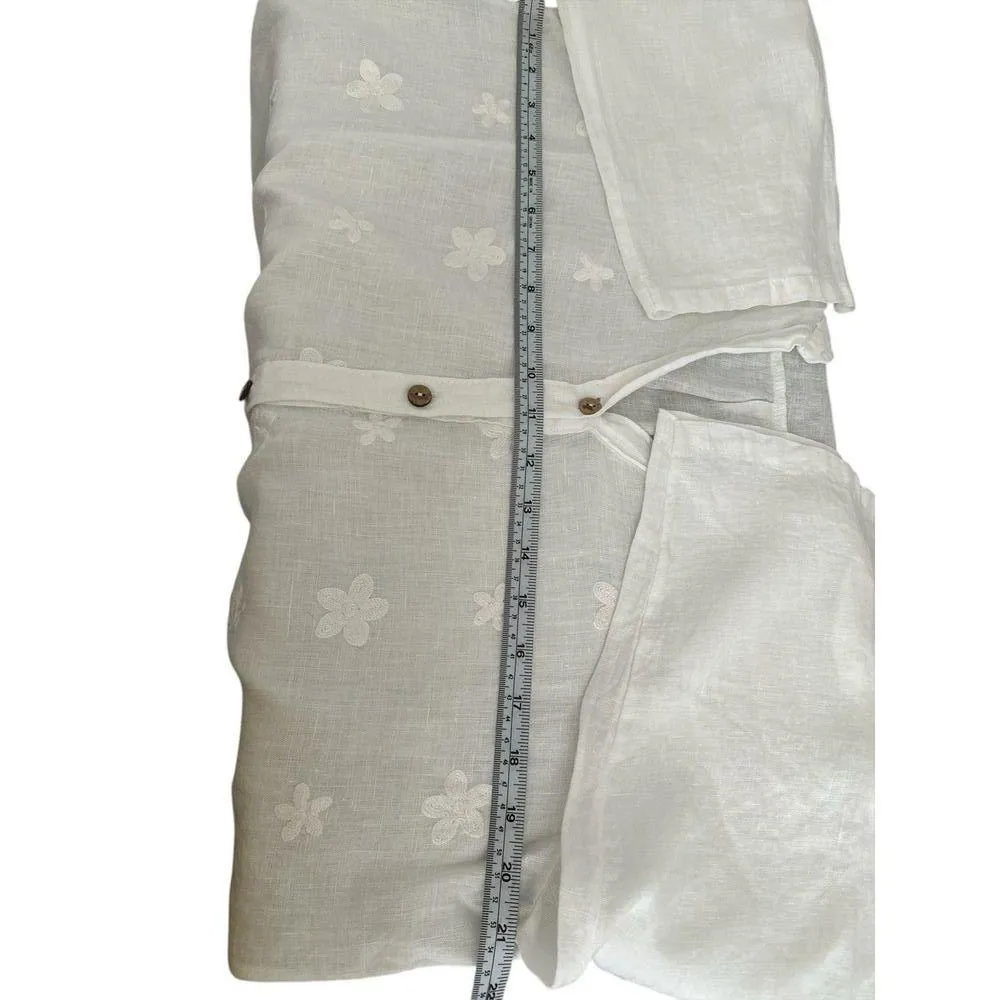 ROSEMARINE Made In Italy 100%Linen Daisy Embroidery Cover - Image 4