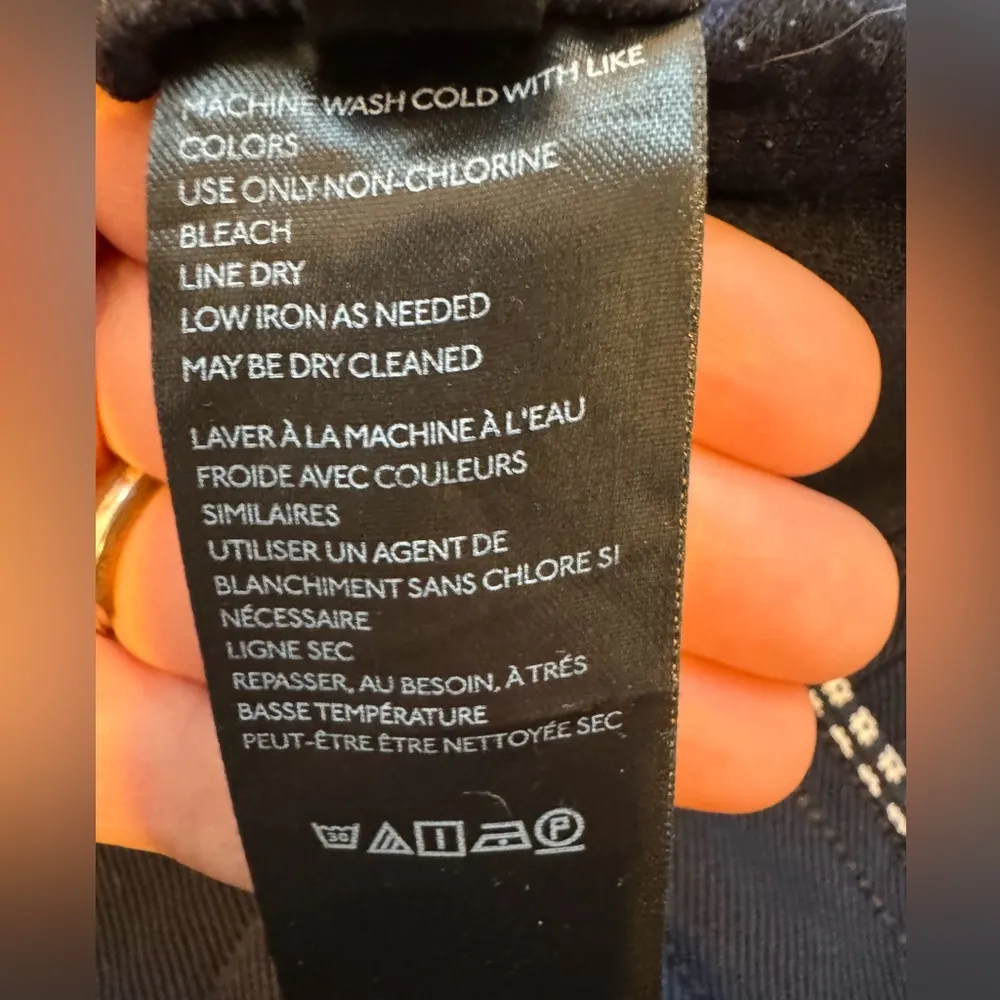 Anthropologie Bryson Tapered Button Fly Ankle Trouser Pants Navy Size 4 - Image 9