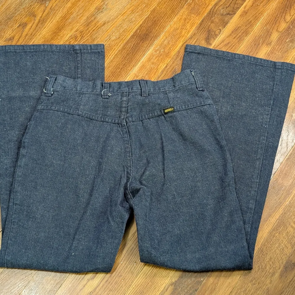 VTG Maverick 60s 70s Jeans Bell Bottom Flare Leg Size 13/14 Gray - Image 3