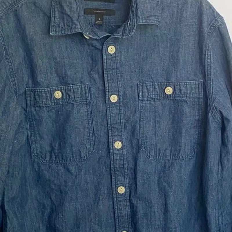 Banana‎ Republic Outlet Long Sleeve Indigo Button Up Shirt S - Image 5