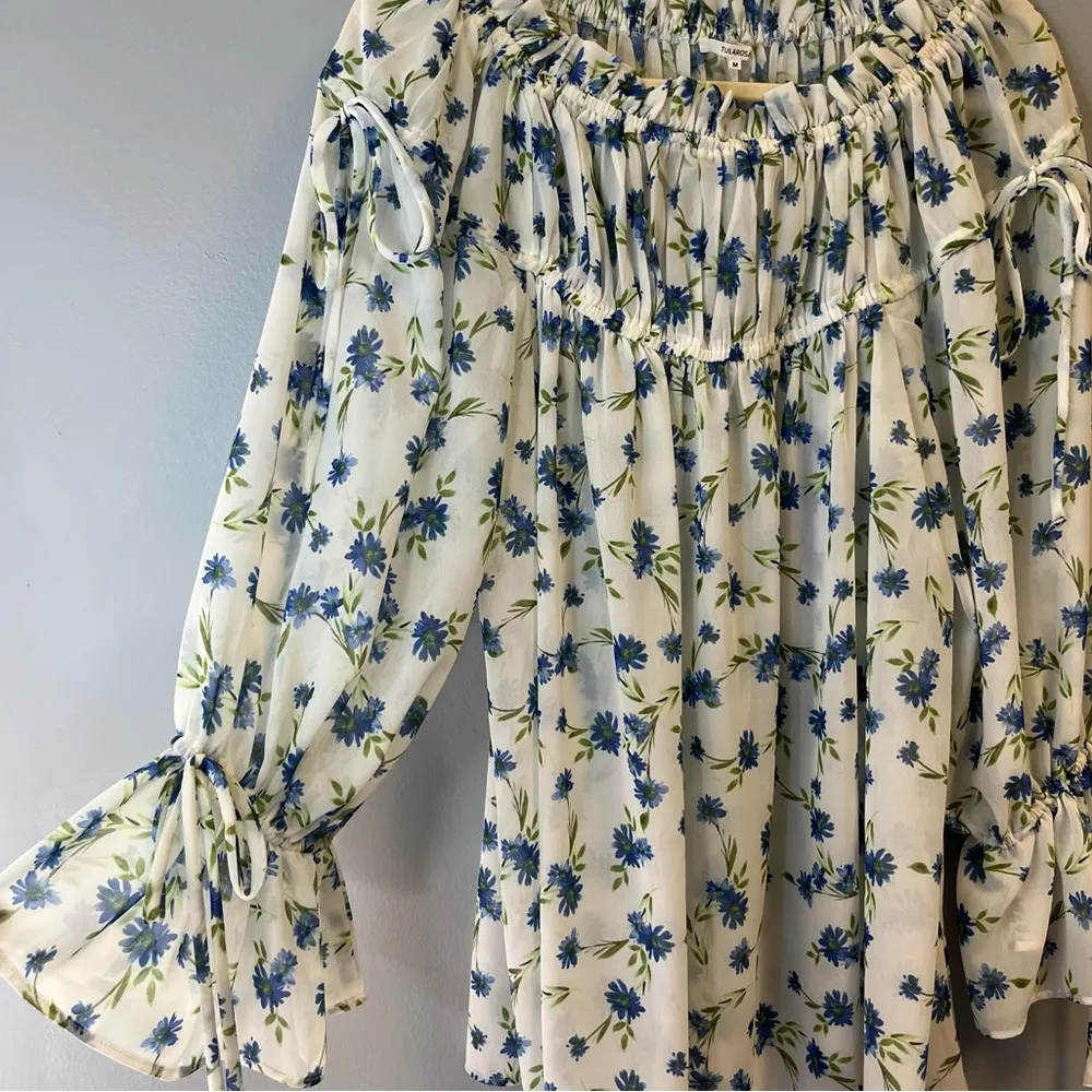 Revolve Tularosa Brogan Mini Dress in Forget Me Not Floral Sz M GUC Unlined - Image 13