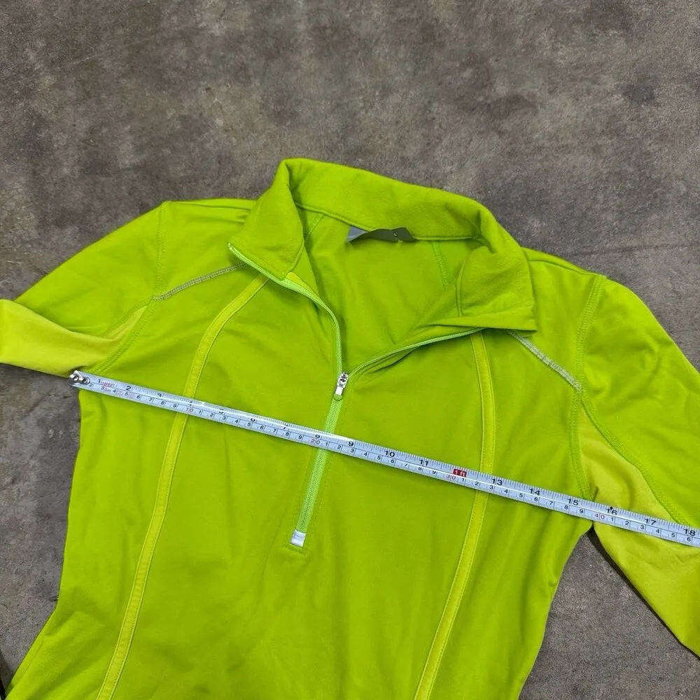 Athleta neon lime green bbl performance 1/4 zip - Image 3