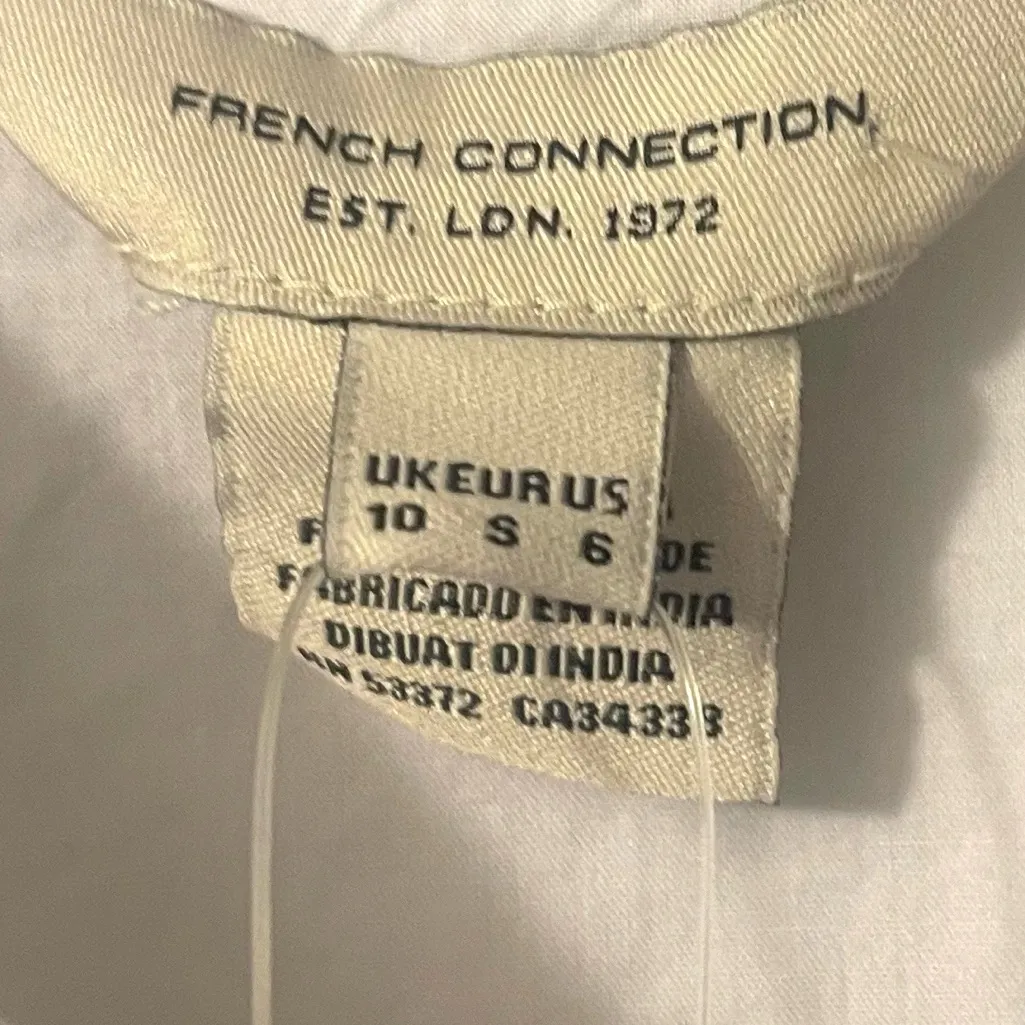 NWT Flannel Plaid Cream Shirt Dress Size 6 $118 Dark Academia Cotton coquette - Image 8