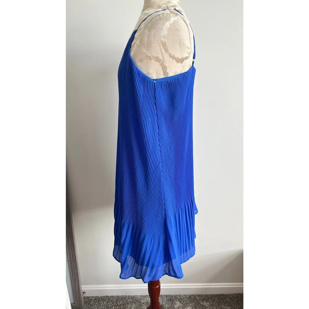 Her Entire Name Says Grace Sleeveless Pleated Dress Small Blue - Image 3