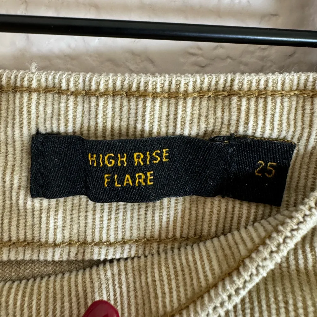 Lee Women’s Corduroy High Rise Flare Jeans size 25 25 x 34 Tan - Image 11