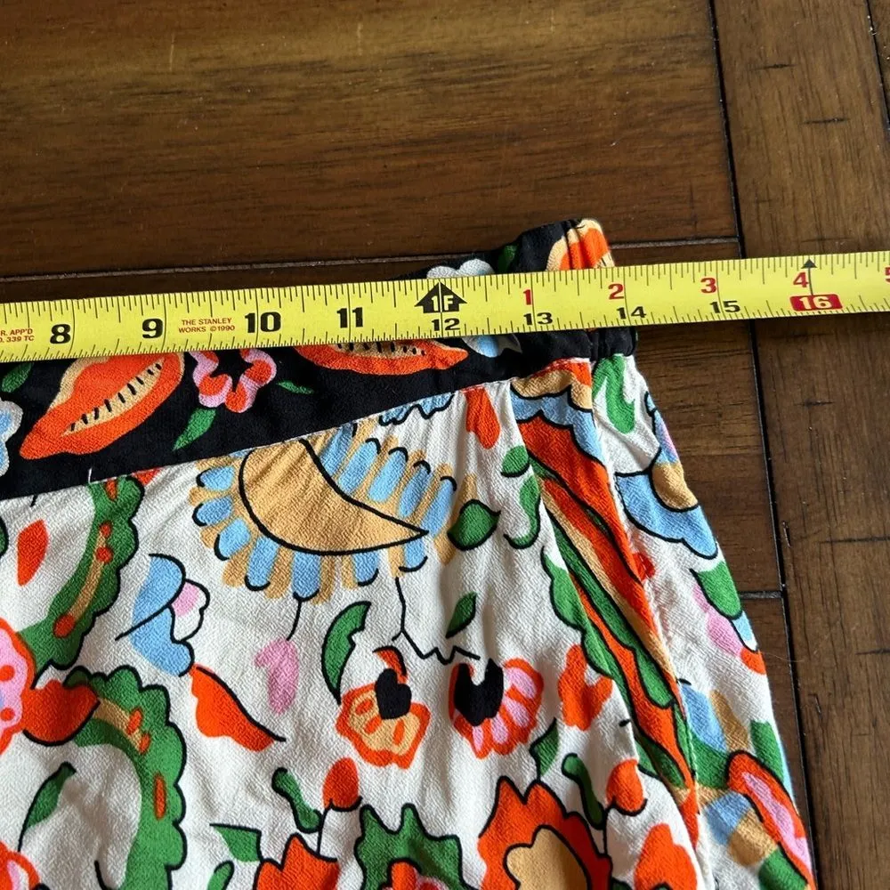 Elie Tahari Multicolor Print Wide Leg Viscose Pants Size Small - Image 5