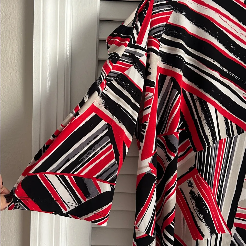 Women's Striped Cold Shoulder Blouse - Image 4